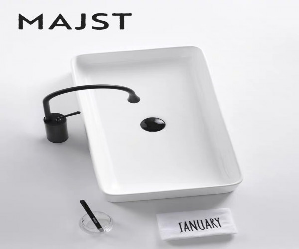 lavabo sứ trắng mờ