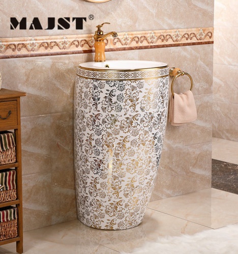 lavabo sứ đặt sàn nghệ thuật