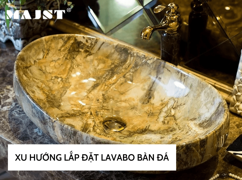 Xu hướng lắp đặt lavabo bàn đá